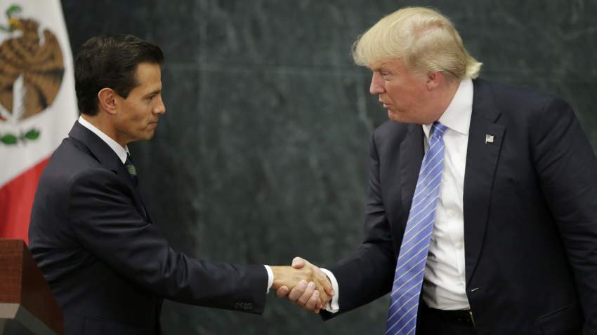 Peña Nieto y Trump en México.